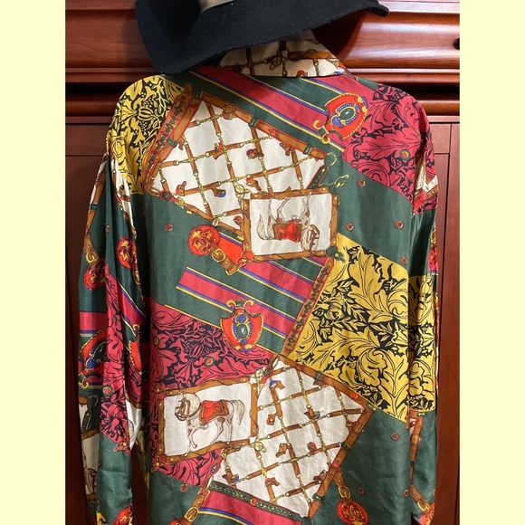 Vintage Silk Stunt Collections  Blouse - Picture 2 of 5